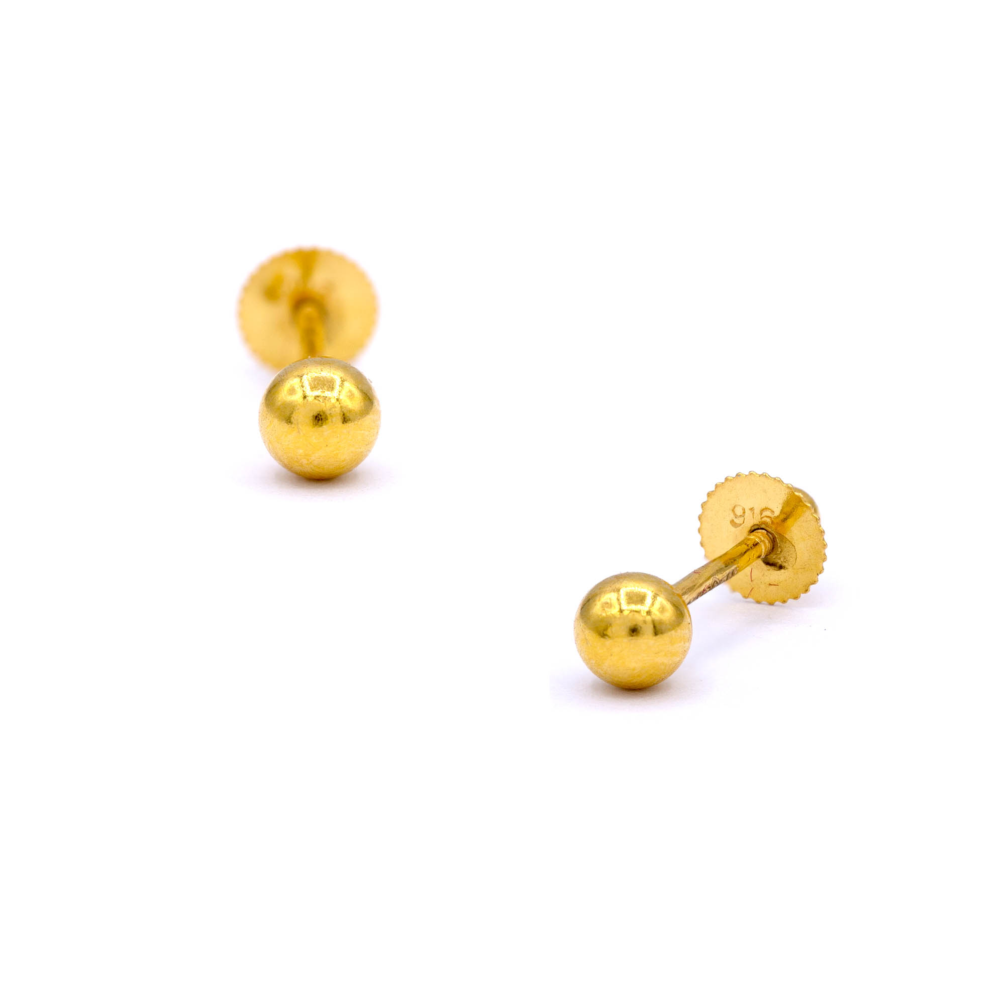 Size comparison for ball stud earrings Left 12.5mm Right 10mm | Instagram