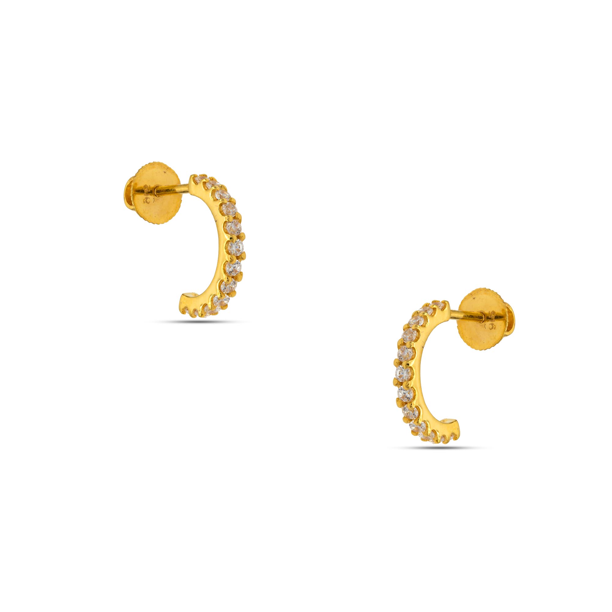 Simply Pure Gold Earring Pair – Raja Jewelers
